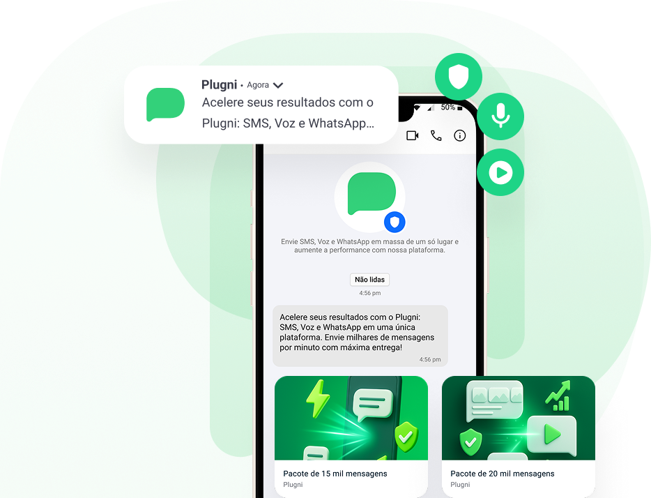 Mockup RCS - Interface de mensagens